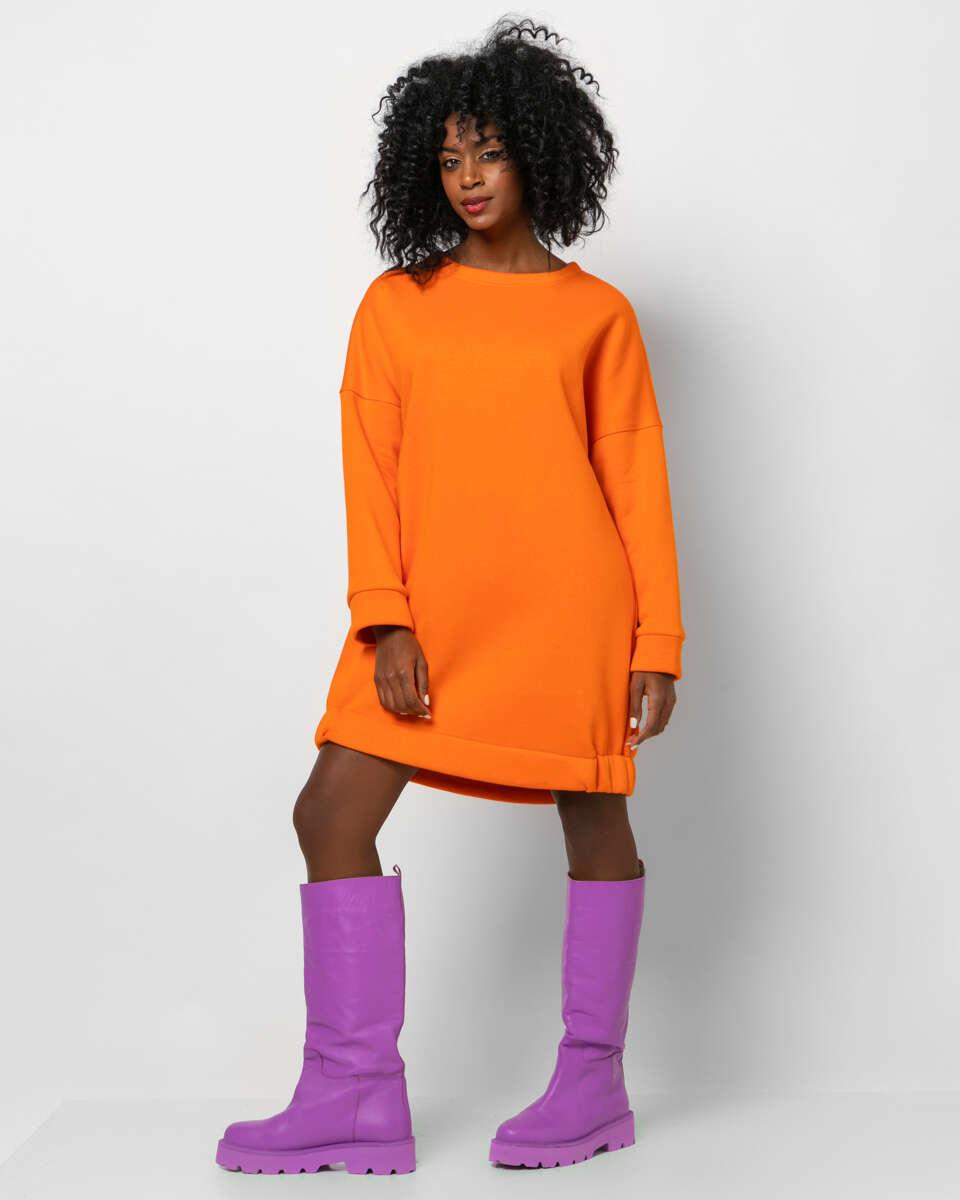 Φούτερ φόρεμα χωρίς τη ζώνη.