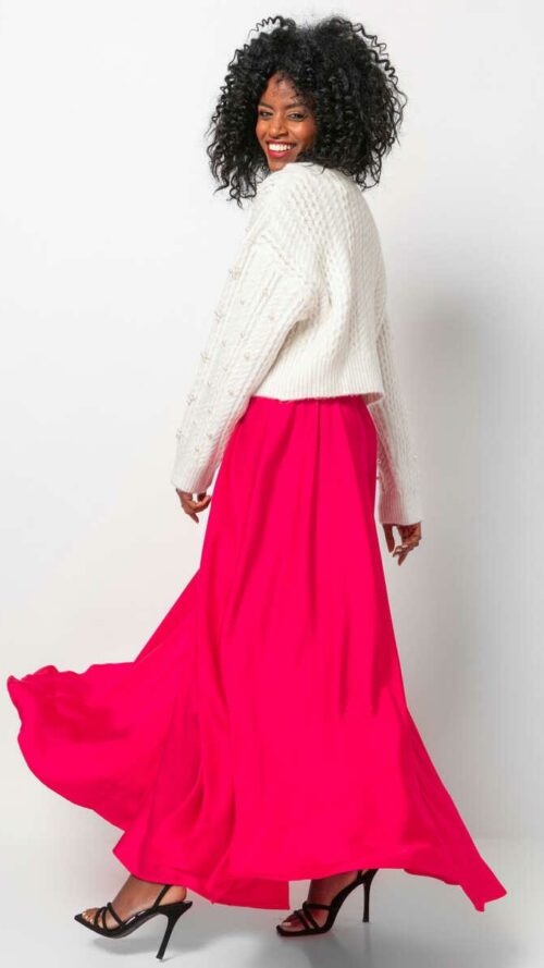 maxi-fousta-me-aisthisi-metaxiou Maxi φούστα με αίσθηση μεταξιού φουξ