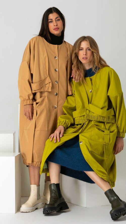 oversized-maxi-coat-me-tsepes-mpez-ladi Oversized maxi παλτό με τσέπες μπεζ και λαδί
